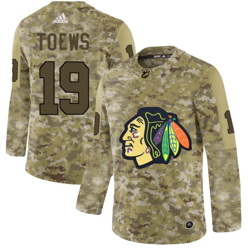 Adidas Chicago Blackhawks #19 Jonathan Toews Camo Authentic Stitched Jersey Men's