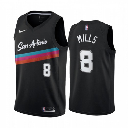 San Antonio Spurs #8 Patty Mills Black Swingman 2020-21 City Edition Jersey Mens