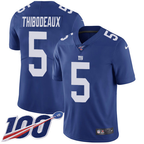 Giants #5 Kayvon Thibodeaux Royal Blue Team Color Men's Stitched 100th Season Vapor Untouchable Limited Jersey