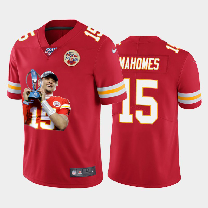Kansas City Chiefs #15 Patrick Mahomes Team Hero 3 Vapor Limited 100 Jersey Red