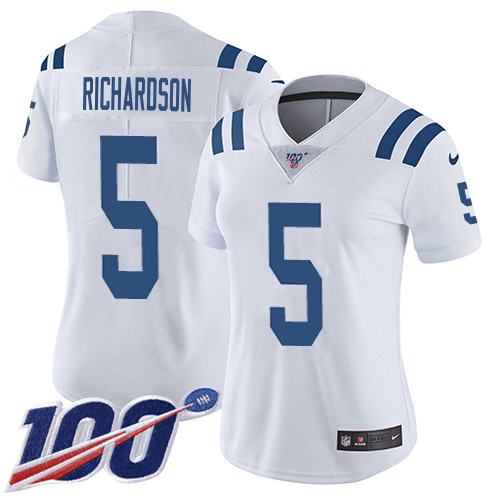 Colts #5 Anthony Richardson White Women's Stitched 100th Season Vapor Untouchable Limited Jersey