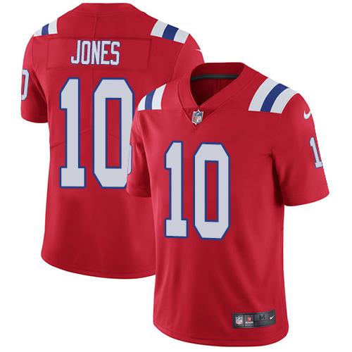 Patriots #10 Mac Jones Red Alternate Youth Stitched Vapor Untouchable Limited Jersey