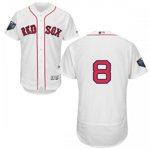 Boston Red Sox #8 Carl Yastrzemski White Flexbase Authentic Collection 2018 World Series Stitched Jersey Men's
