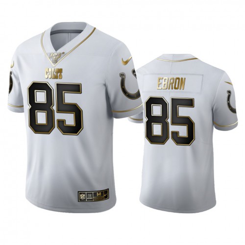 Indianapolis Indianapolis Colts #85 Eric Ebron Men's White Golden Edition Vapor Limited 100 Jersey Men's