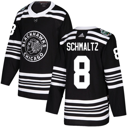 Adidas Chicago Blackhawks #8 Nick Schmaltz Black Authentic 2019 Winter Classic Stitched Jersey Men's