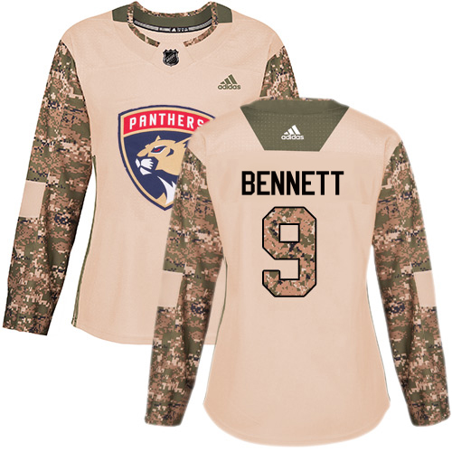 Adidas Panthers #9 Sam Bennett Camo Authentic 2017 Veterans Day Women's Stitched Jersey