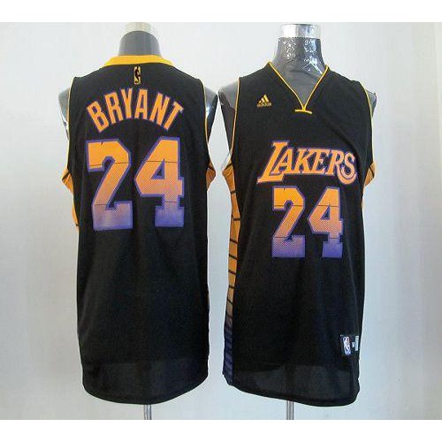 Los Angeles Lakers #24 Kobe Bryant Black Stitched Vibe Jersey Mens