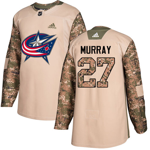 Adidas Columbus Blue Jackets #27 Ryan Murray Camo Authentic 2017 Veterans Day Stitched Jersey Men's