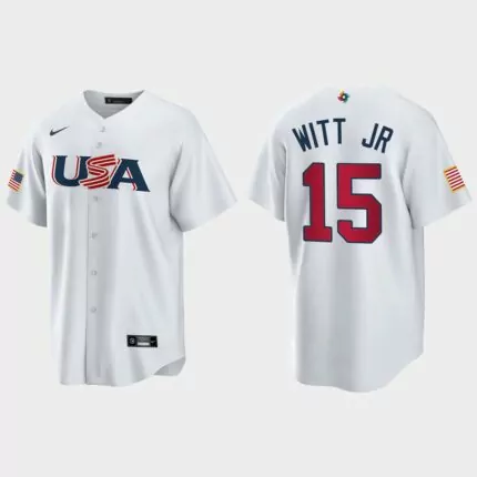 Bobby Witt Jr. Kansas City Royals 2023 World Baseball Classic USA Replica Jersey – White