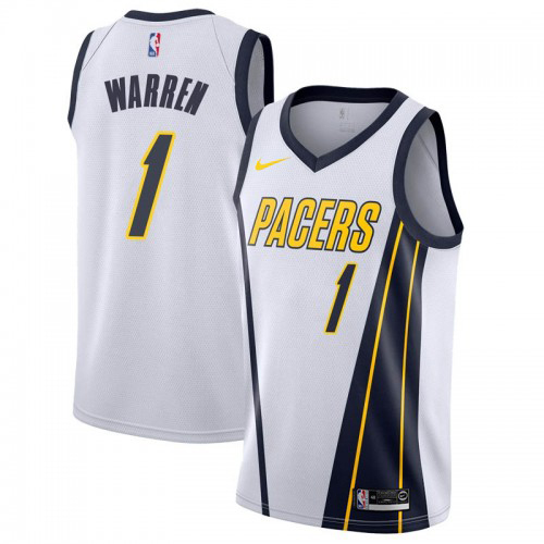 Indiana Pacers #1 TJ Warren White Womens Swingman Earned Edition Jersey Womens