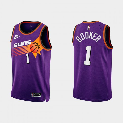 Phoenix Phoenix Suns #1 Devin Booker Purple Mens 2022-23 Classic Edition Jersey Mens