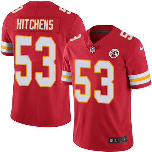 Kansas City Chiefs #53 Anthony Hitchens Red Team Color Men's Stitched Vapor Untouchable Limited Jersey Men's