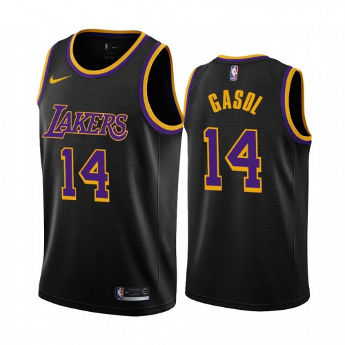 Los Angeles Los Angeles Lakers #14 Marc Gasol Black Youth Swingman 2020-21 Earned Edition Jersey Youth
