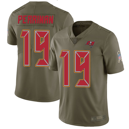 Tampa Bay Buccaneers #19 Breshad Perriman Olive Men's Stitched Limited 2017 Salute to Service Jersey Men's