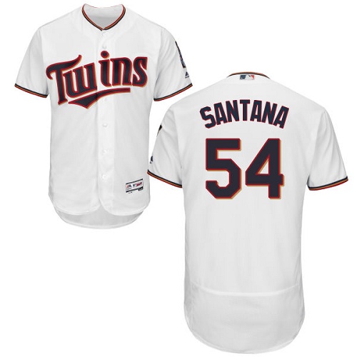 Minnesota Twins #54 Ervin Santana White Flexbase Authentic Collection Stitched Jersey Men's