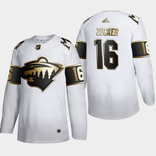 Minnesota Minnesota Wild #16 Jason Zucker Men's Adidas White Golden Edition Limited Stitched Jersey Men's