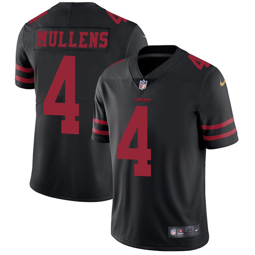 San Francisco 49ers #4 Nick Mullens Black Alternate Youth Stitched Vapor Untouchable Limited Jersey Youth