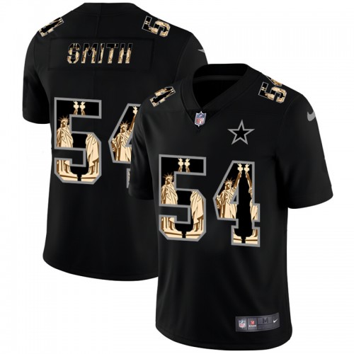 Dallas Dallas Cowboys #54 Jaylon Smith Carbon Black Vapor Statue Of Liberty Limited Jersey Men's