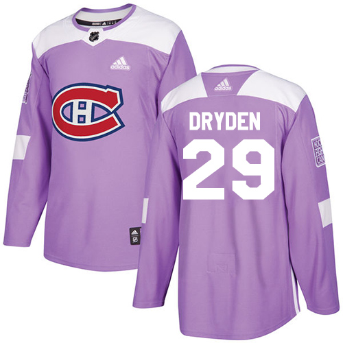 Adidas Montreal Canadiens #29 Ken Dryden Purple Authentic Fights Cancer Stitched Jersey Men's