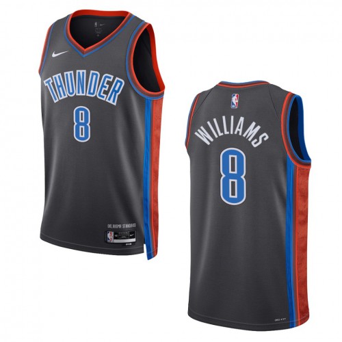 Oklahoma City Oklahoma City Thunder #8 Jalen Williams Unisex Gray 2022-23 Swingman Jersey - City Edition Mens