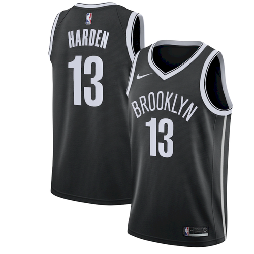 Brooklyn Nets #13 James Harden Black Swingman Icon Edition Jersey Mens