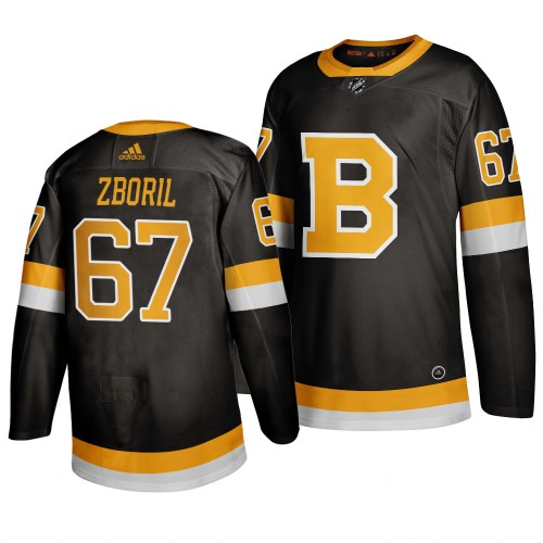 Adidas Boston Boston Bruins #67 Jakub Zboril Black 2019-20 Authentic Third Stitched Jersey Men's