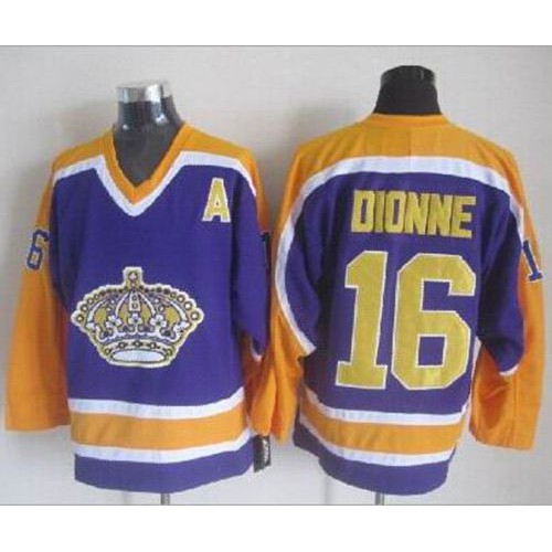 Los Angeles Kings #16 Marcel Dionne Purple CCM Throwback Stitched Jersey Men's