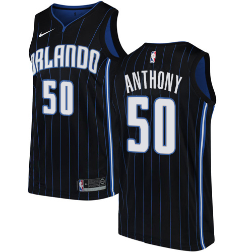 Orlando Magic #50 Cole Anthony Black Swingman Statement Edition Jersey Mens