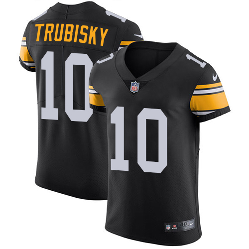 Steelers #10 Mitchell Trubisky Black Alternate Men's Stitched New Elite Jersey