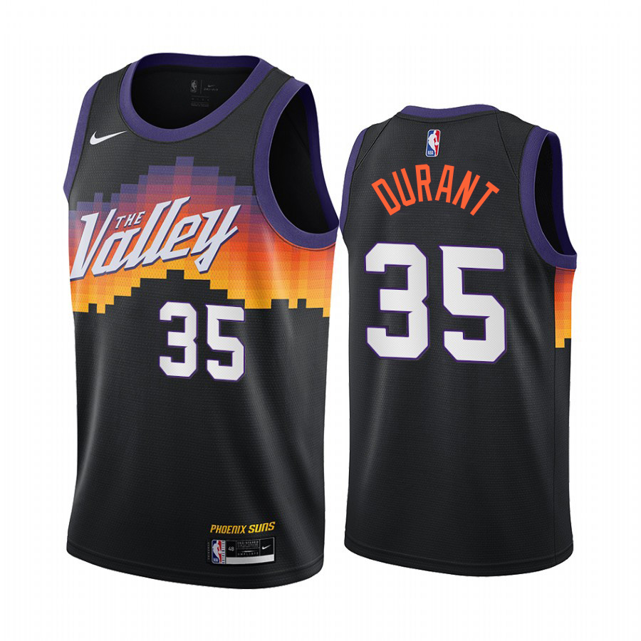 Suns #35 Kevin Durant Black Swingman 2020-21 City Edition Jersey