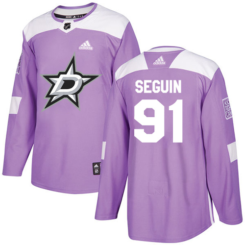 Adidas Dallas Stars #91 Tyler Seguin Purple Authentic Fights Cancer Youth Stitched Jersey Youth