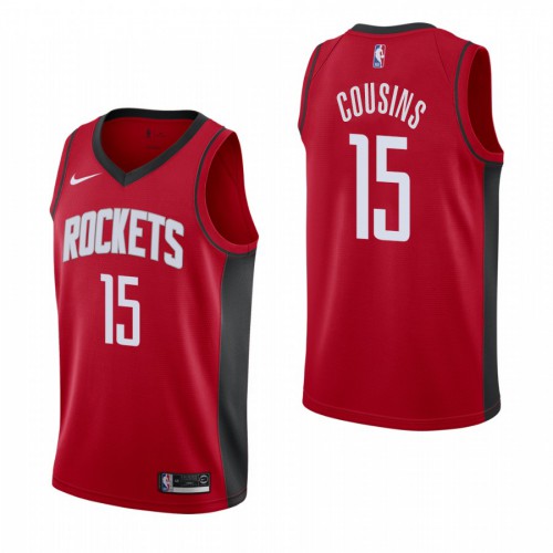 Houston Houston Rockets #15 DeMarcus Cousins Mens 2019-20 Icon Edition Red Stitched Womens Jersey Womens