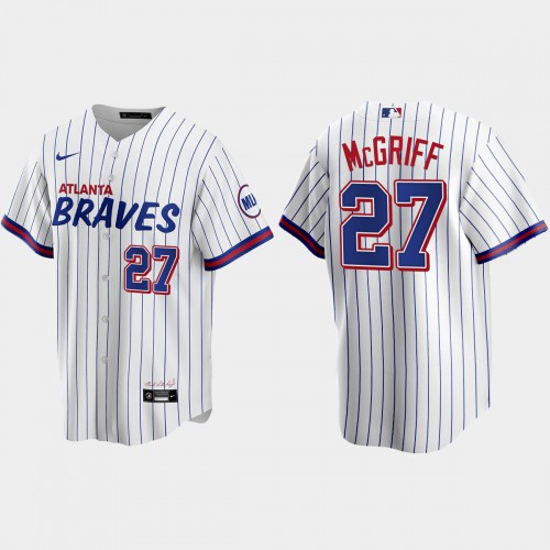 Atlanta Atlanta Braves #27 Fred Mcgriff White Men's 2021 City Connect Replica Jersey Men's