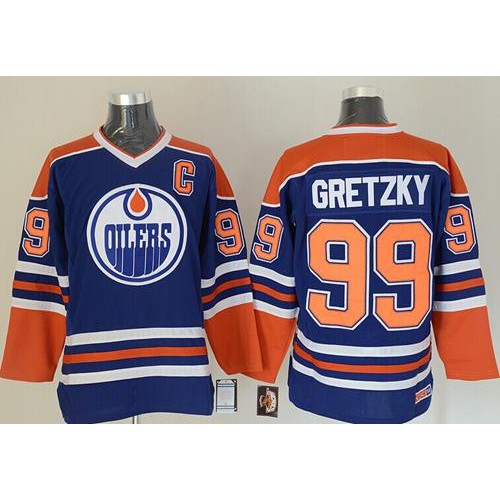 Edmonton Oilers #99 Wayne Gretzky Light Blue CCM Throwback Stitched Jersey Men's