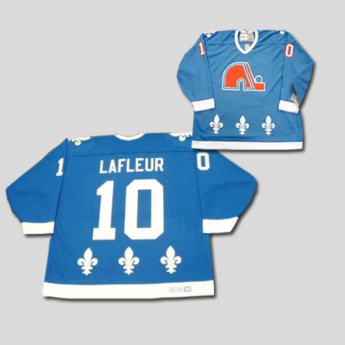 Quebec Nordiques #10 Guy Lafleur Stitched CCM Throwback Blue Jersey Men's