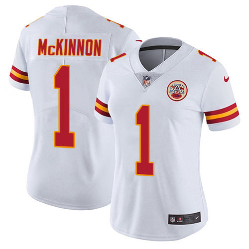 Chiefs #1 Jerick McKinnon White Women's Stitched Vapor Untouchable Limited Jersey