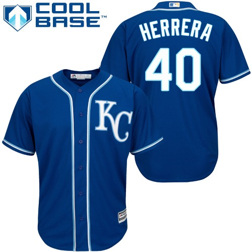 Kansas City Royals #40 Kelvin Herrera Royal Blue Cool Base Stitched Youth Jersey Youth