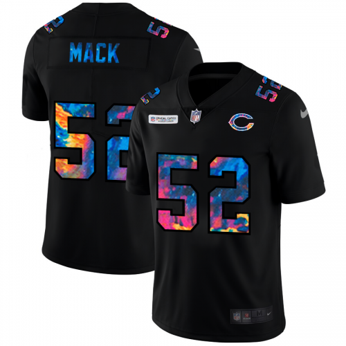 Chicago Chicago Bears #52 Khalil Mack Men's Multi-Color Black 2020 Crucial Catch Vapor Untouchable Limited Jersey Men's