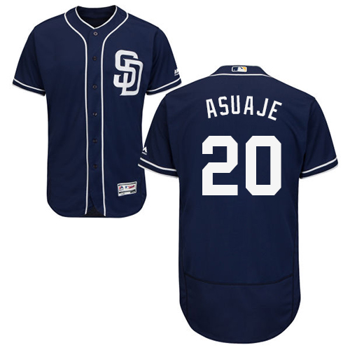 San Diego Padres #20 Carlos Asuaje Navy Blue Flexbase Authentic Collection Stitched Jersey Men's