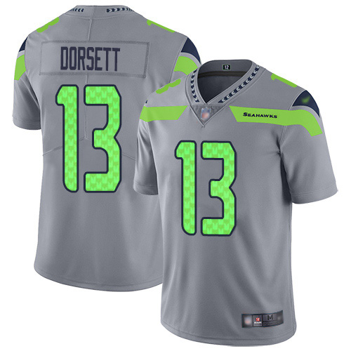 Seattle Seahawks #13 Phillip Dorsett Gray Men's Stitched Limited Inverted Legend Jersey Men's