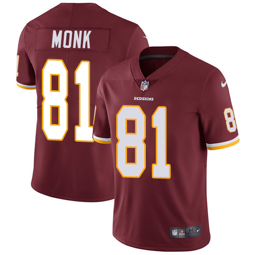 Washington Commanders #81 Art Monk Burgundy Red Team Color Men's Stitched Vapor Untouchable Limited Jersey Men's