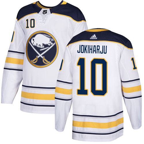 Adidas Buffalo Sabres #10 Henri Jokiharju White Road Authentic Stitched Youth Jersey Youth