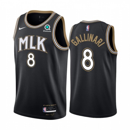 Atlanta Hawks #8 Danilo Gallinari Black Womens Swingman 2020-21 City Edition Jersey Womens