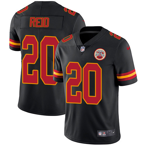 Kansas City Chiefs #20 Justin Reid Black Youth Stitched Limited Rush Jersey Youth