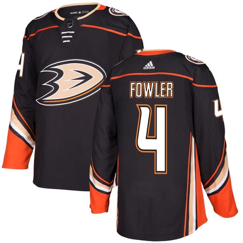 Adidas Anaheim Ducks #4 Cam Fowler Black Home Authentic Stitched Jersey Men's