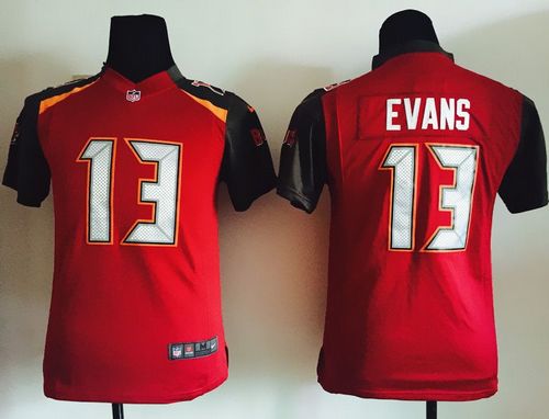 Buccaneers #13 Mike Evans Red Team Color Youth Stitched New Elite Jersey