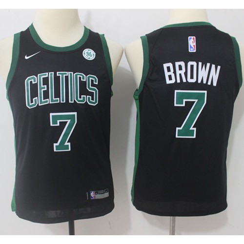 Boston Celtics #7 Jaylen Brown Black Youth Swingman Statement Edition Jersey Youth