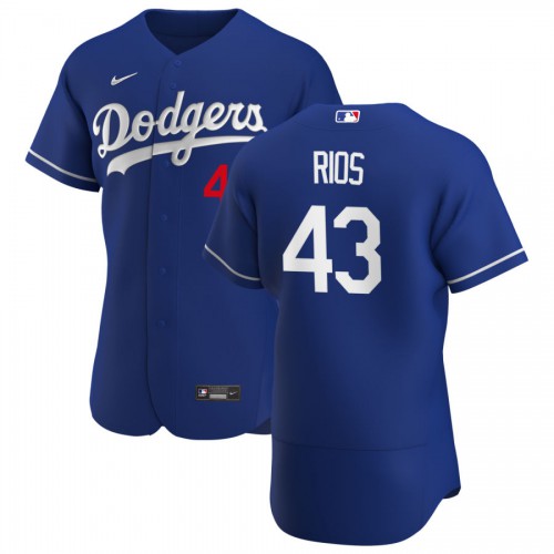 Los Angeles Los Angeles Dodgers #43 Edwin Rios Men's Royal Alternate 2020 Authentic Player Jersey Men's