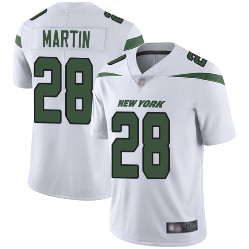 Jets #28 Curtis Martin White Men's Stitched Vapor Untouchable Limited Jersey