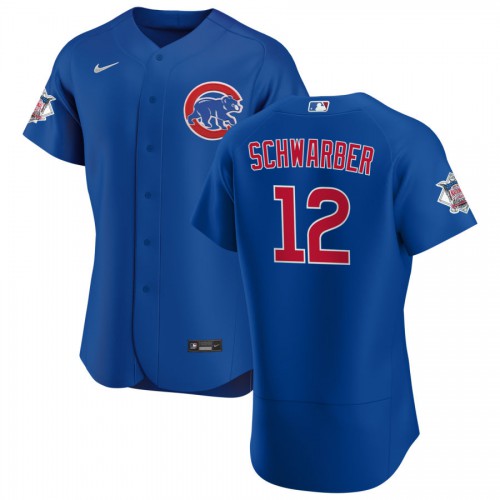 Chicago Chicago Cubs #12 Kyle Schwarber Men's Royal Alternate 2020 Authentic Player Jersey Men's